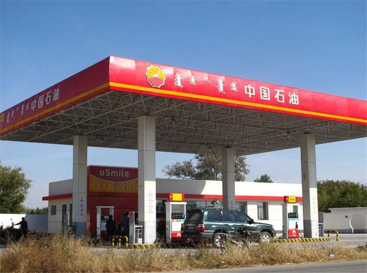 江苏加油站钢结构网架案例1